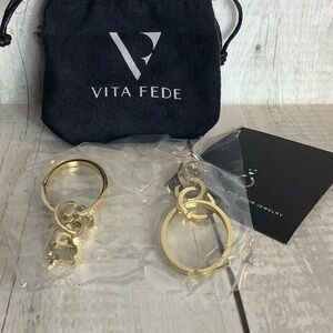 Vita Fede Gold Double Hoop Earrings